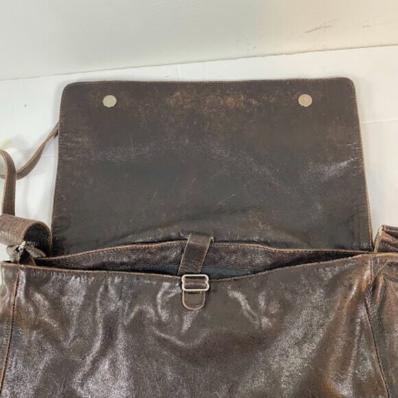 Vintage RUDSAK Collection Brown Leather Messenger Bag One Size - Picture 8 of 10